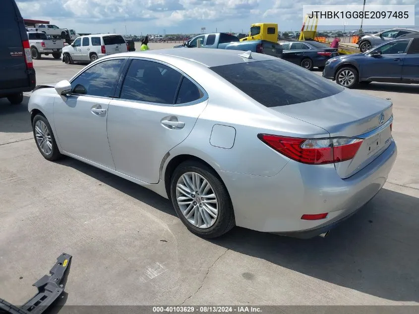 JTHBK1GG8E2097485 2014 Lexus Es 350