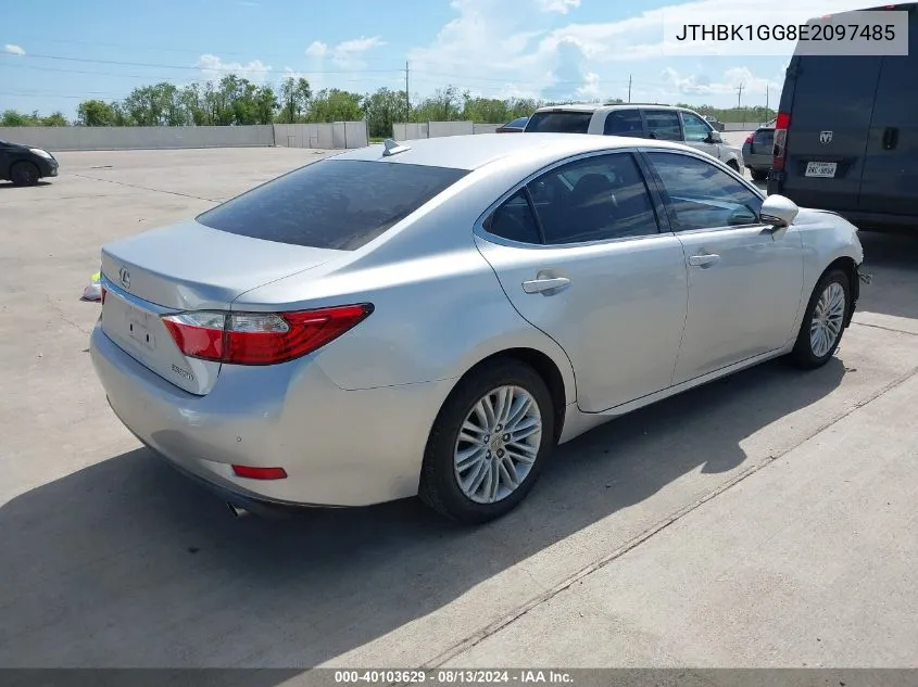 JTHBK1GG8E2097485 2014 Lexus Es 350