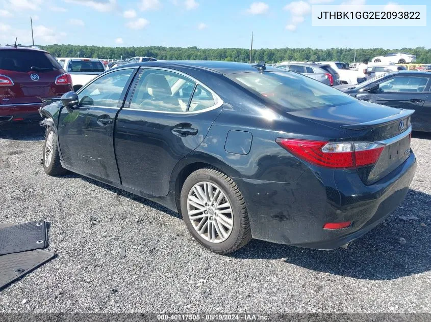 2014 Lexus Es 350 VIN: JTHBK1GG2E2093822 Lot: 40117505