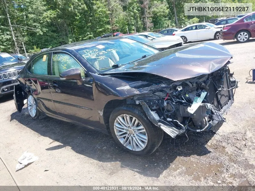 2014 Lexus Es 350 VIN: JTHBK1GG6E2119287 Lot: 40123931