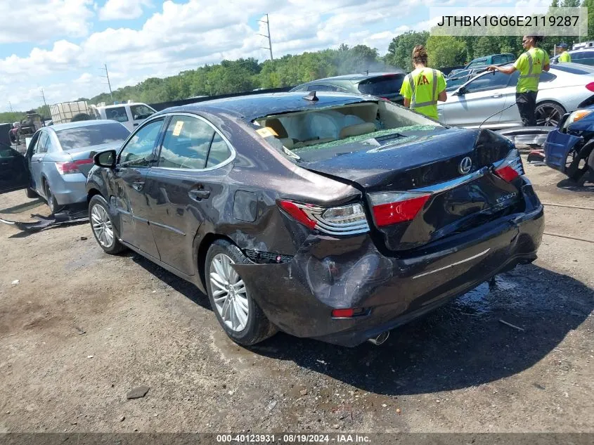 2014 Lexus Es 350 VIN: JTHBK1GG6E2119287 Lot: 40123931