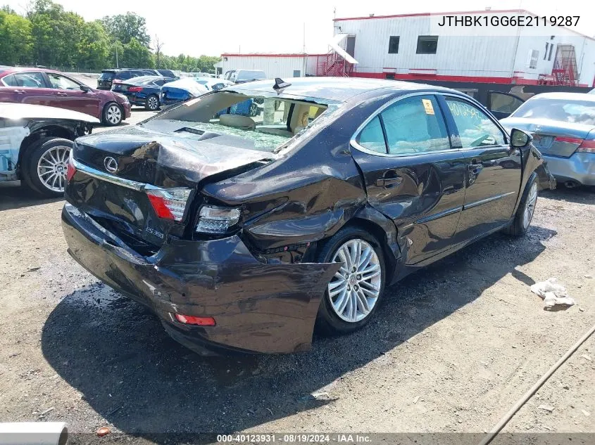 2014 Lexus Es 350 VIN: JTHBK1GG6E2119287 Lot: 40123931