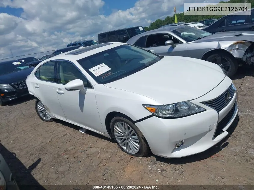 2014 Lexus Es 350 VIN: JTHBK1GG9E2126704 Lot: 40145165