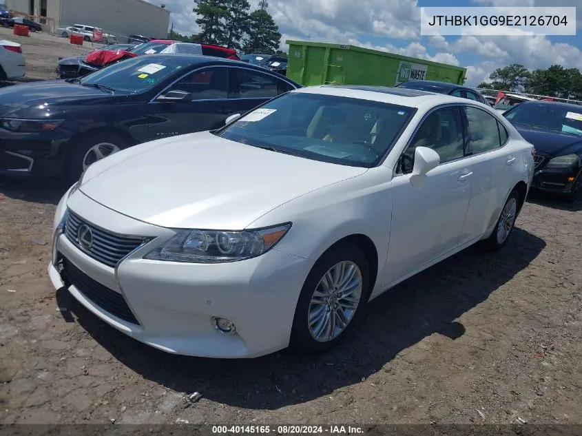 2014 Lexus Es 350 VIN: JTHBK1GG9E2126704 Lot: 40145165