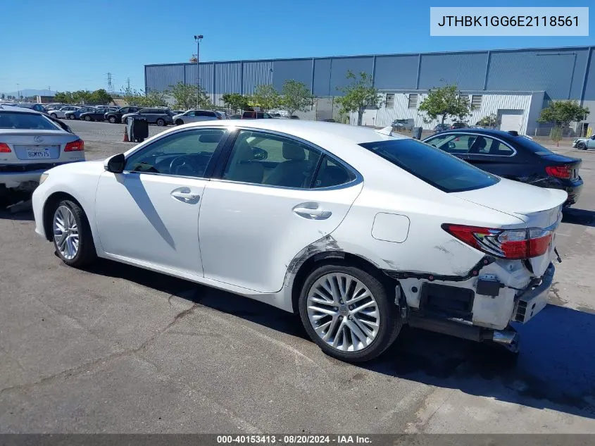 2014 Lexus Es 350 VIN: JTHBK1GG6E2118561 Lot: 40153413