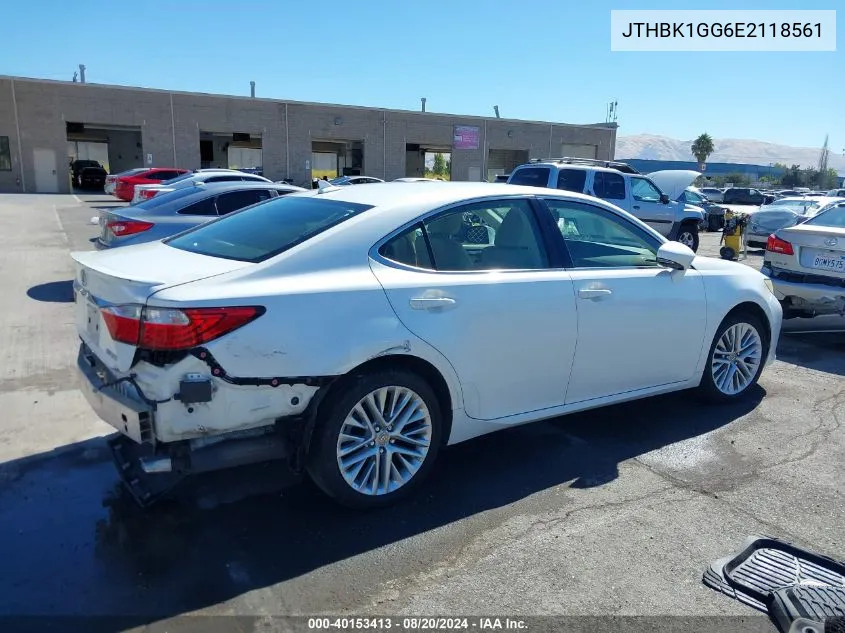 2014 Lexus Es 350 VIN: JTHBK1GG6E2118561 Lot: 40153413