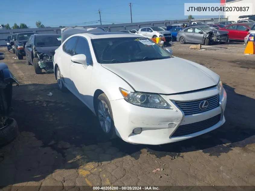 2014 Lexus Es 300H VIN: JTHBW1GG4E2070837 Lot: 40205280