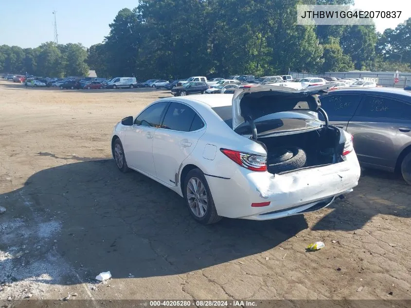 2014 Lexus Es 300H VIN: JTHBW1GG4E2070837 Lot: 40205280