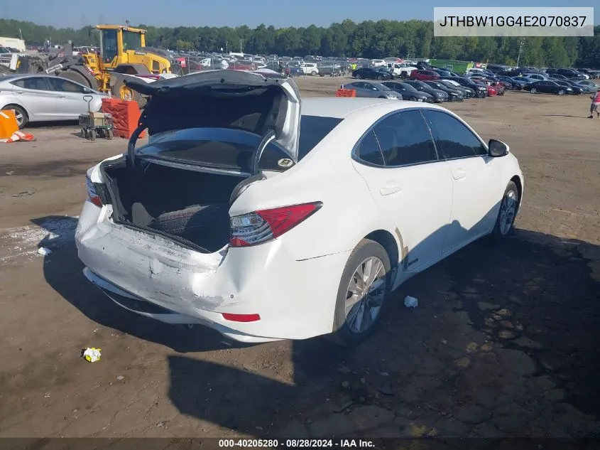 2014 Lexus Es 300H VIN: JTHBW1GG4E2070837 Lot: 40205280