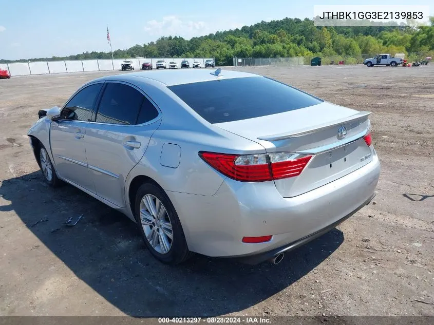 JTHBK1GG3E2139853 2014 Lexus Es 350