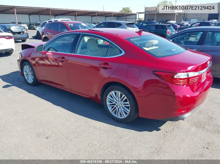 2014 Lexus Es 350 VIN: JTHBK1GG7E2129424 Lot: 40215100