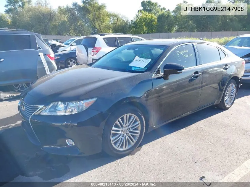 2014 Lexus Es 350 VIN: JTHBK1GG9E2147908 Lot: 40215113