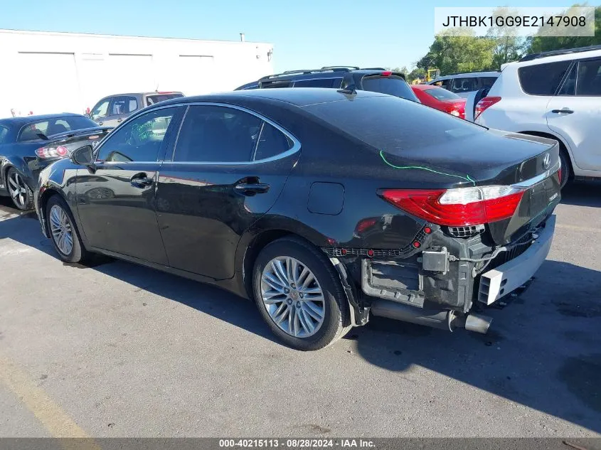 JTHBK1GG9E2147908 2014 Lexus Es 350