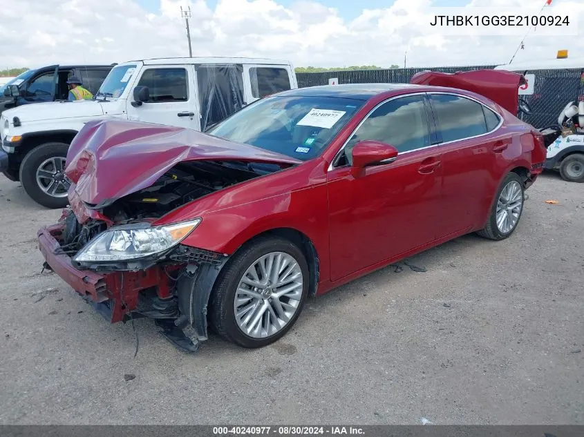 2014 Lexus Es 350 VIN: JTHBK1GG3E2100924 Lot: 40240977