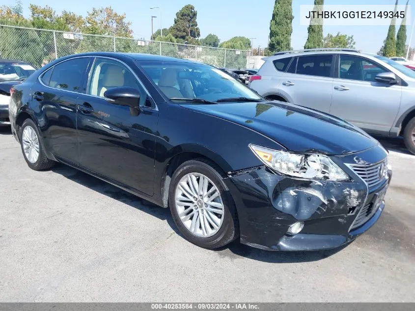 2014 Lexus Es 350 VIN: JTHBK1GG1E2149345 Lot: 40253584