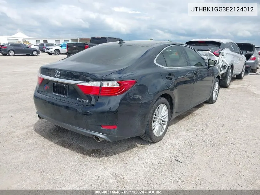 2014 Lexus Es 350 350 VIN: JTHBK1GG3E2124012 Lot: 40314648