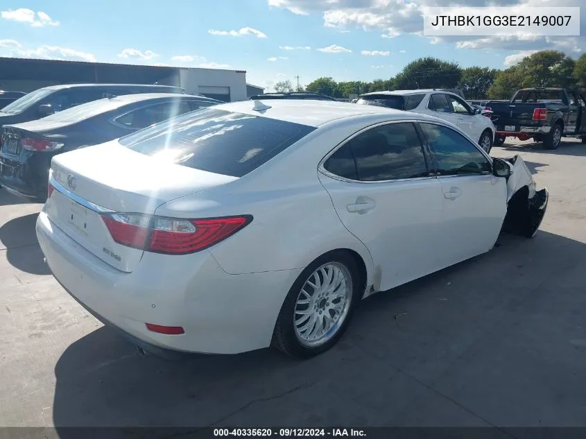 JTHBK1GG3E2149007 2014 Lexus Es 350