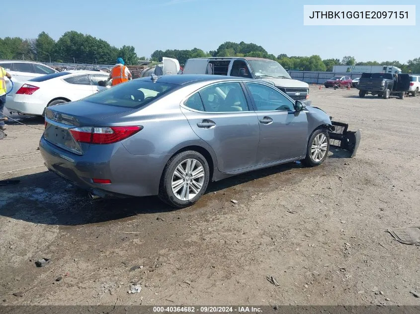 JTHBK1GG1E2097151 2014 Lexus Es 350