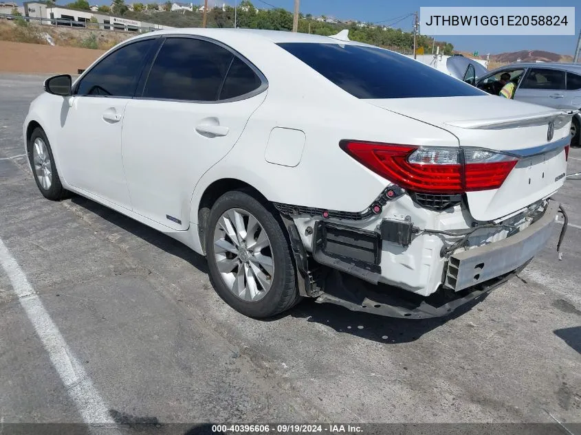 2014 Lexus Es 300H VIN: JTHBW1GG1E2058824 Lot: 40396606