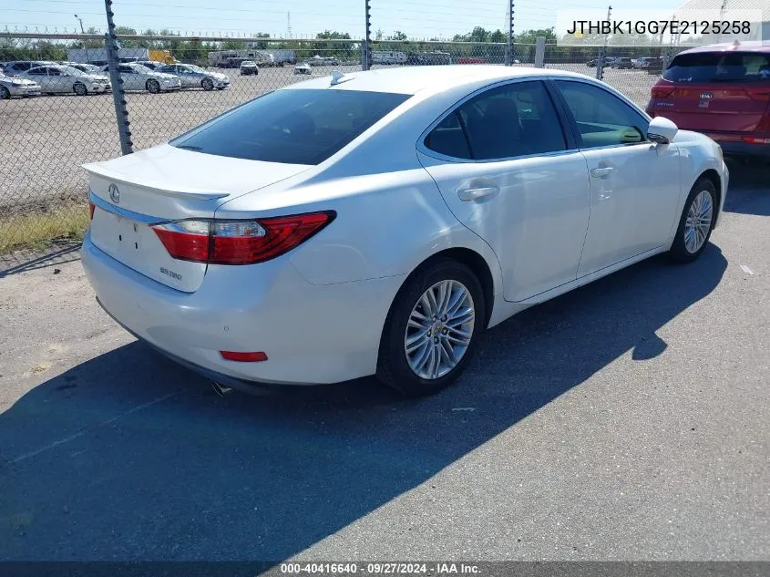 JTHBK1GG7E2125258 2014 Lexus Es 350