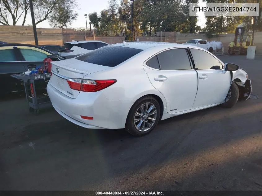 2014 Lexus Es 300H VIN: JTHBW1GGXE2044744 Lot: 40449034