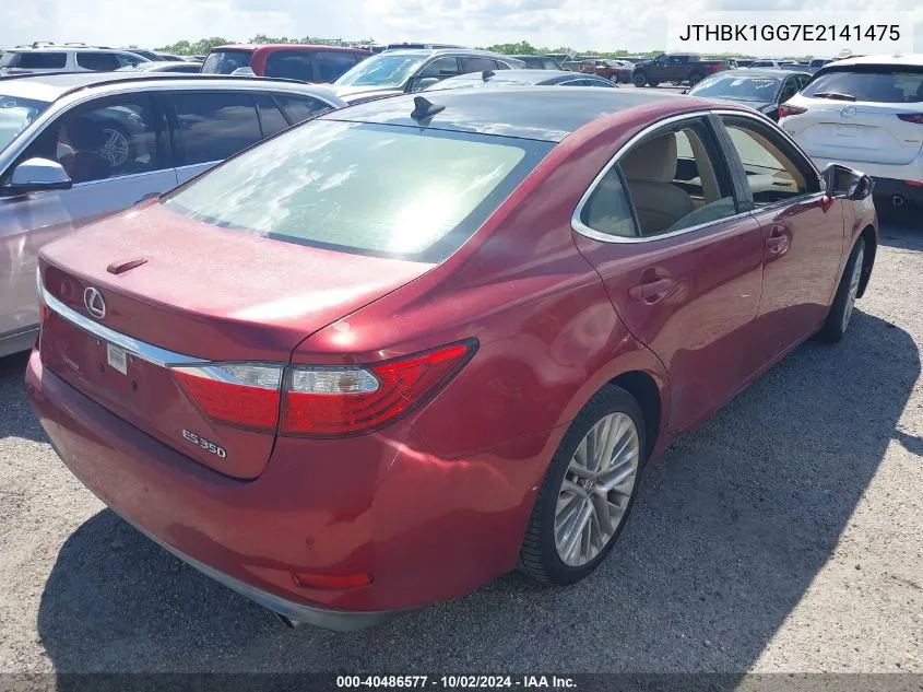 2014 Lexus Es 350 VIN: JTHBK1GG7E2141475 Lot: 40486577