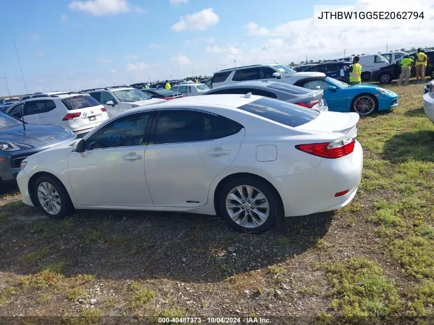 2014 Lexus Es 300H VIN: JTHBW1GG5E2062794 Lot: 40487373