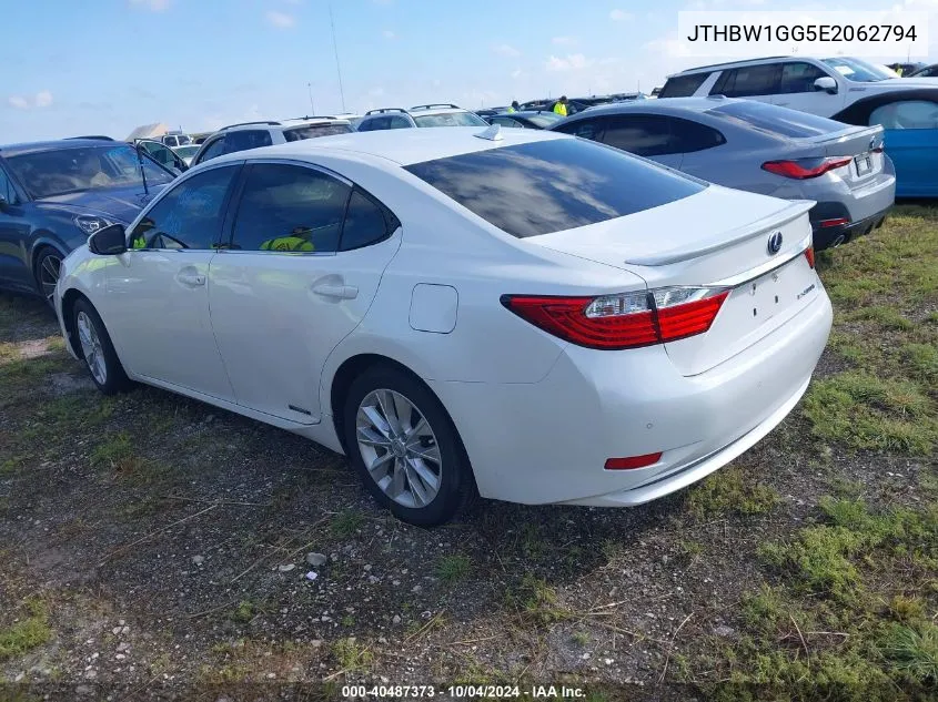 2014 Lexus Es 300H VIN: JTHBW1GG5E2062794 Lot: 40487373