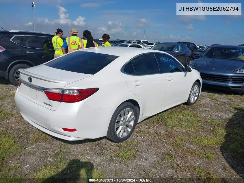 2014 Lexus Es 300H VIN: JTHBW1GG5E2062794 Lot: 40487373