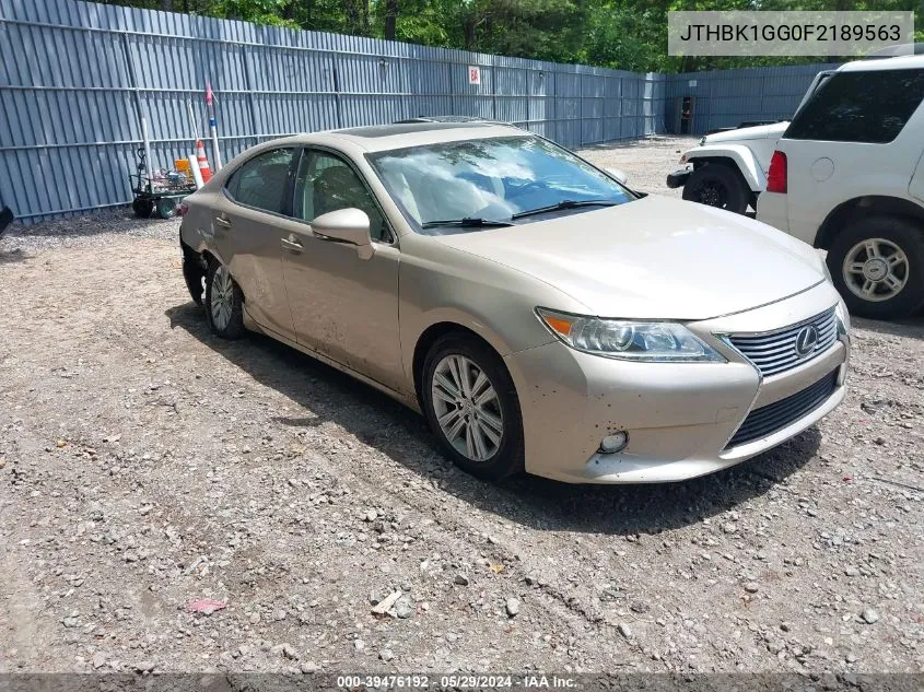 JTHBK1GG0F2189563 2015 Lexus Es 350