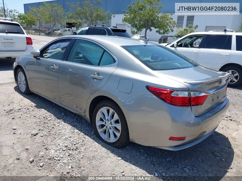 2015 Lexus Es 300H VIN: JTHBW1GG4F2080236 Lot: 39484069