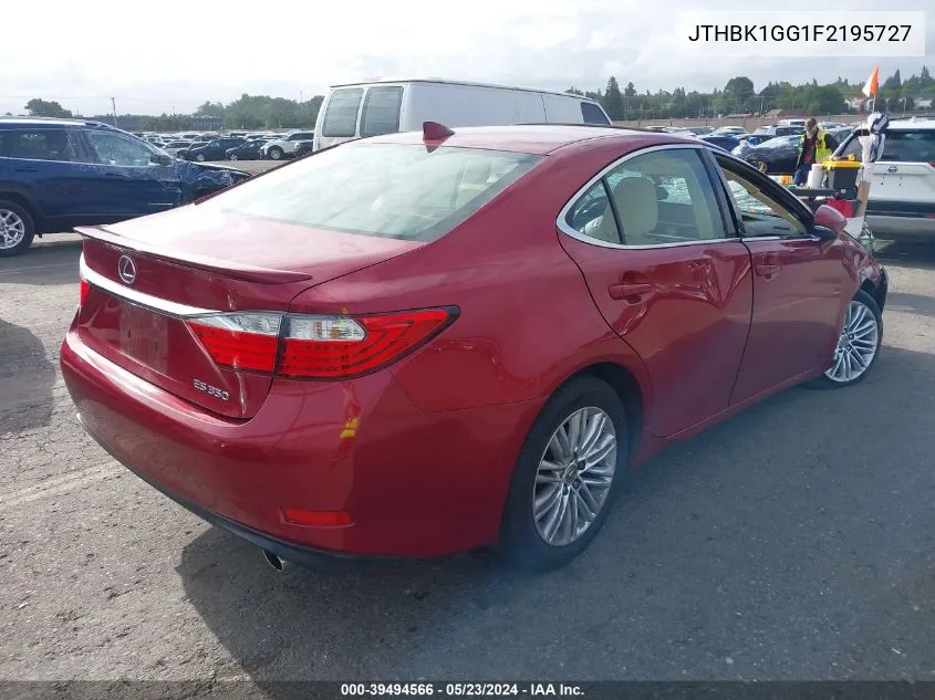 2015 Lexus Es 350 VIN: JTHBK1GG1F2195727 Lot: 39494566