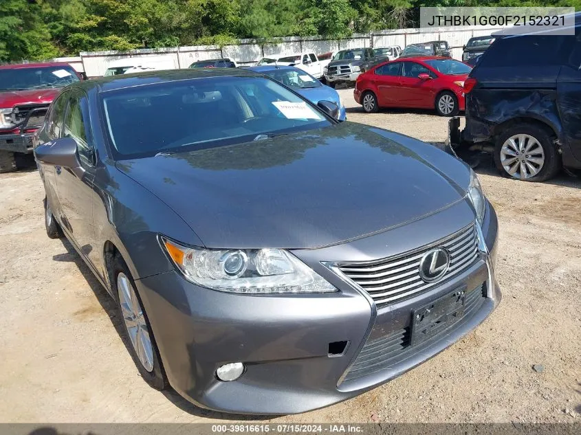 JTHBK1GG0F2152321 2015 Lexus Es 350