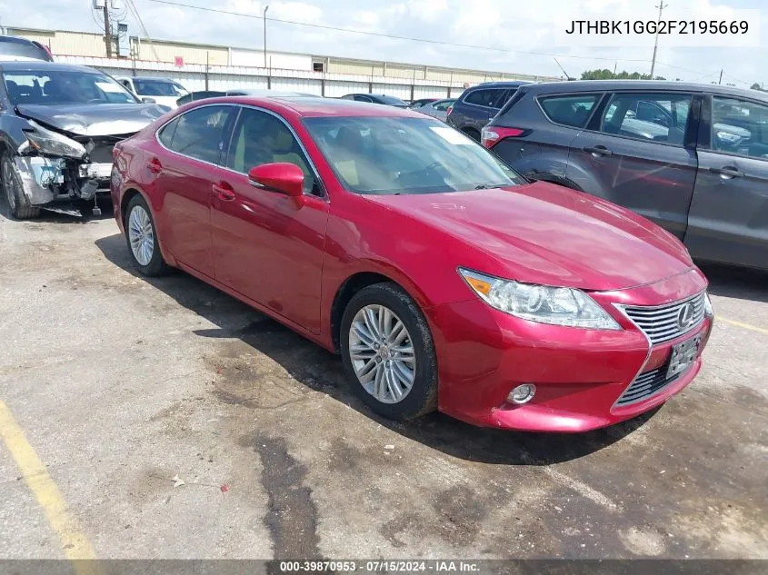 2015 Lexus Es 350 VIN: JTHBK1GG2F2195669 Lot: 39870953