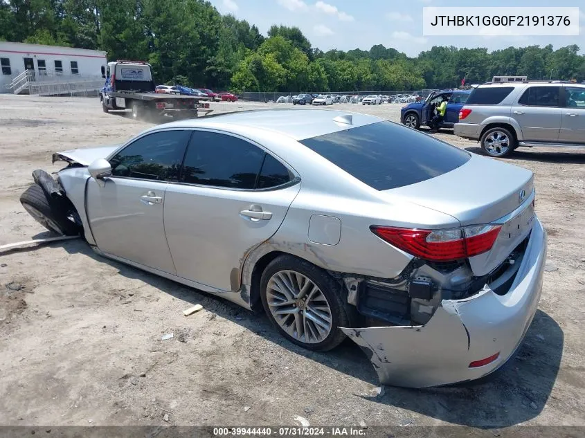 2015 Lexus Es 350 Crafted Line VIN: JTHBK1GG0F2191376 Lot: 39944440