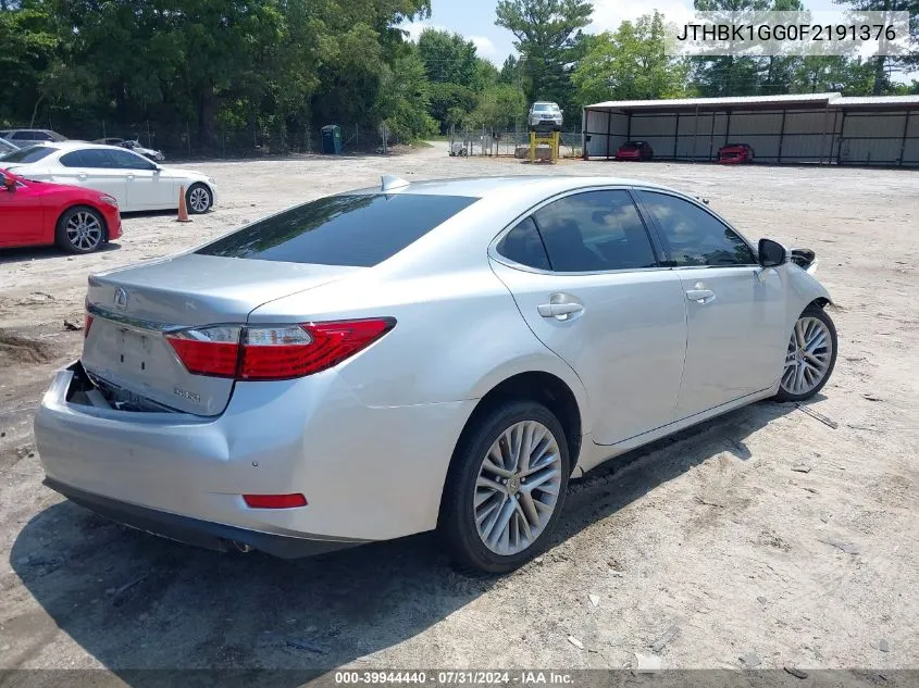 2015 Lexus Es 350 Crafted Line VIN: JTHBK1GG0F2191376 Lot: 39944440