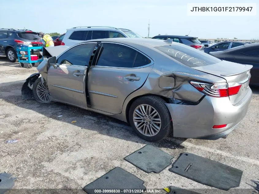 2015 Lexus Es 350 VIN: JTHBK1GG1F2179947 Lot: 39998830