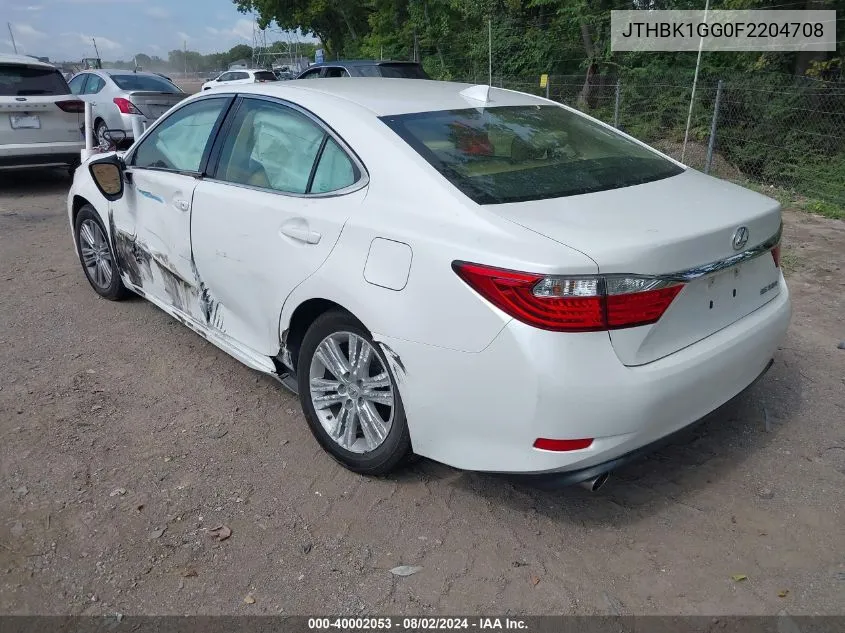 JTHBK1GG0F2204708 2015 Lexus Es 350