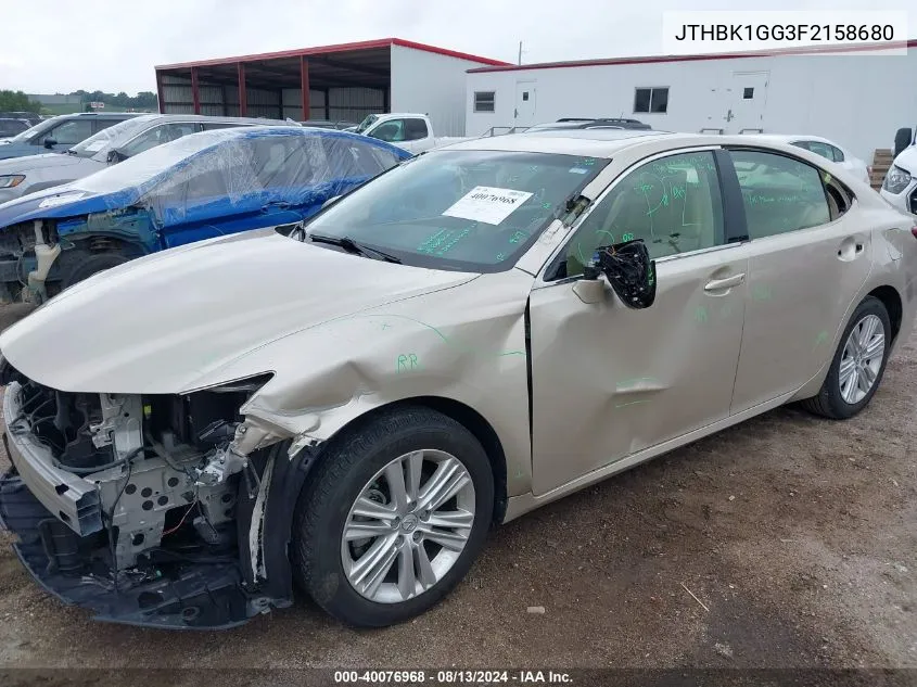 2015 Lexus Es 350 VIN: JTHBK1GG3F2158680 Lot: 40076968