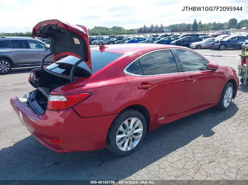 2015 Lexus Es 300H VIN: JTHBW1GG7F2095944 Lot: 40100756