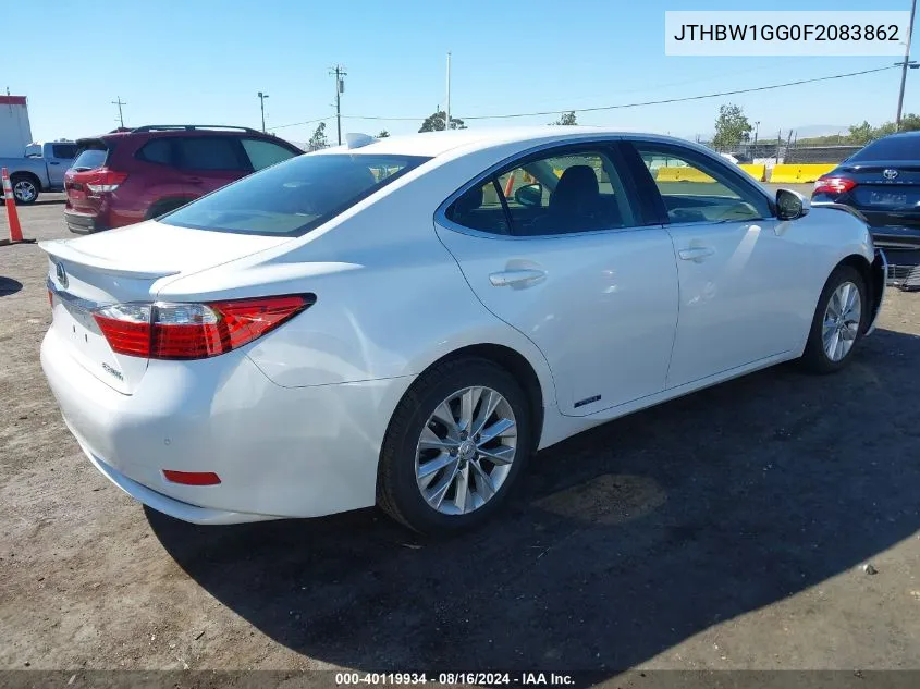 2015 Lexus Es 300H VIN: JTHBW1GG0F2083862 Lot: 40119934