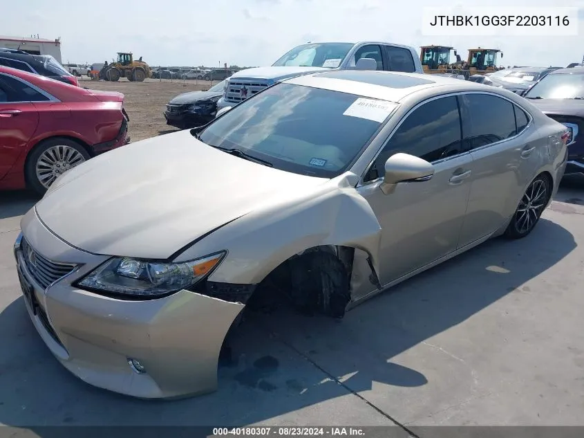 2015 Lexus Es 350 VIN: JTHBK1GG3F2203116 Lot: 40180307