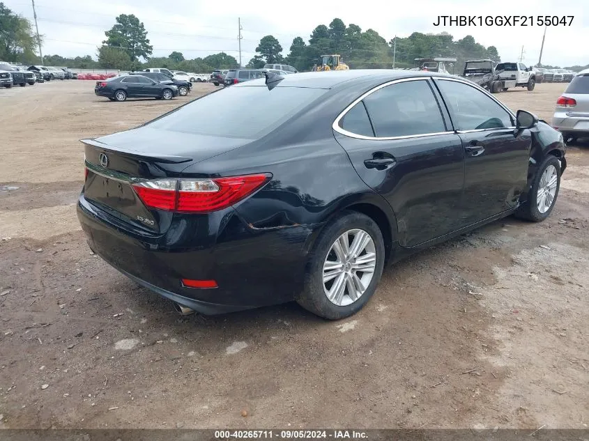 2015 Lexus Es 350 VIN: JTHBK1GGXF2155047 Lot: 40265711