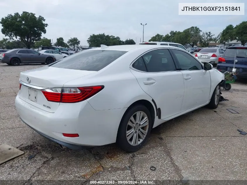 JTHBK1GGXF2151841 2015 Lexus Es 350