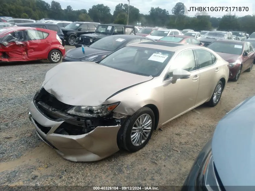 2015 Lexus Es 350 350 VIN: JTHBK1GG7F2171870 Lot: 40326104