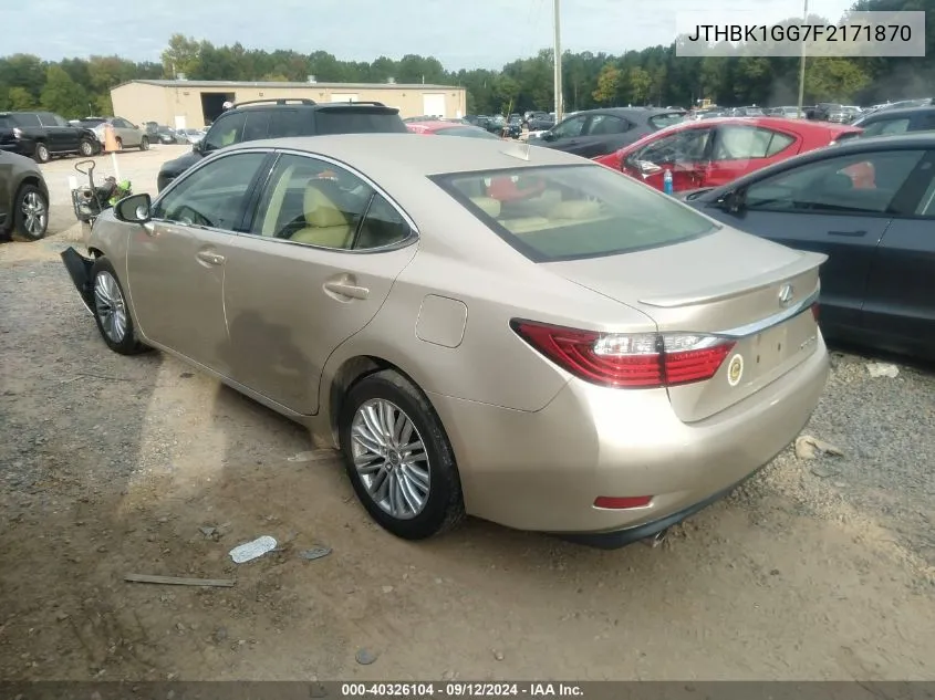 2015 Lexus Es 350 350 VIN: JTHBK1GG7F2171870 Lot: 40326104