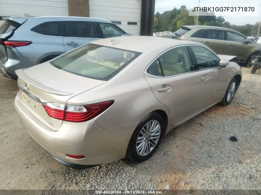 2015 Lexus Es 350 350 VIN: JTHBK1GG7F2171870 Lot: 40326104