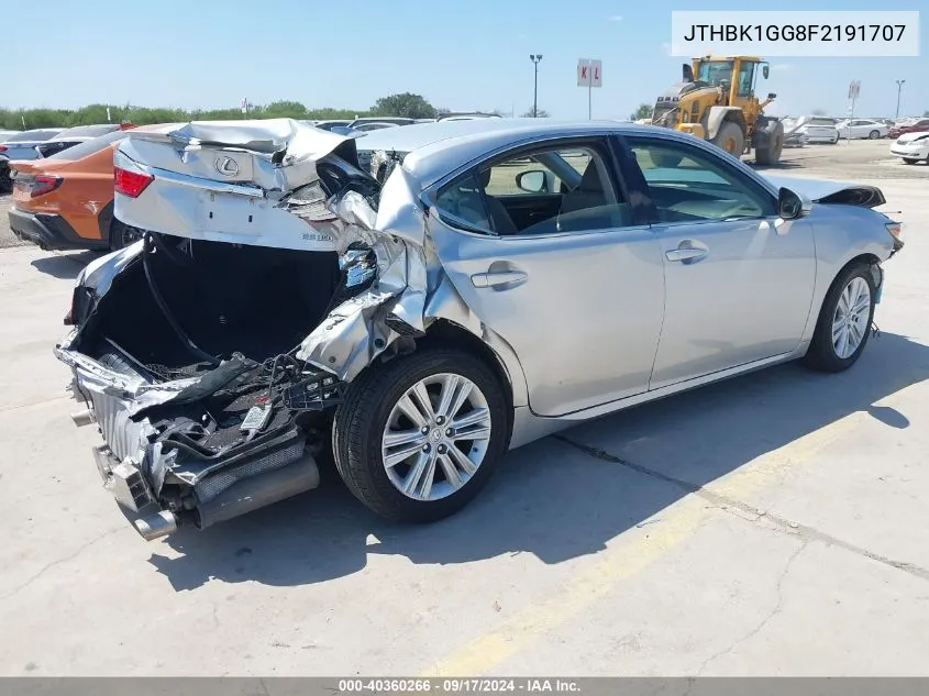 2015 Lexus Es 350 VIN: JTHBK1GG8F2191707 Lot: 40360266