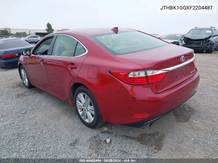 2015 Lexus Es 350 350 VIN: JTHBK1GGXF2204487 Lot: 40452494