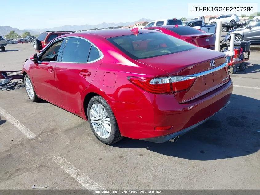 JTHBK1GG4F2207286 2015 Lexus Es 350